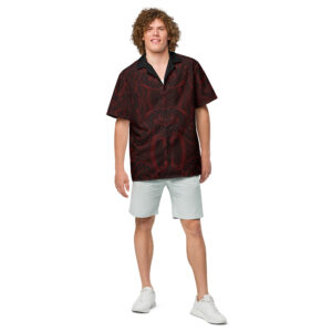 Santini Burgundy Unisex button shirt
