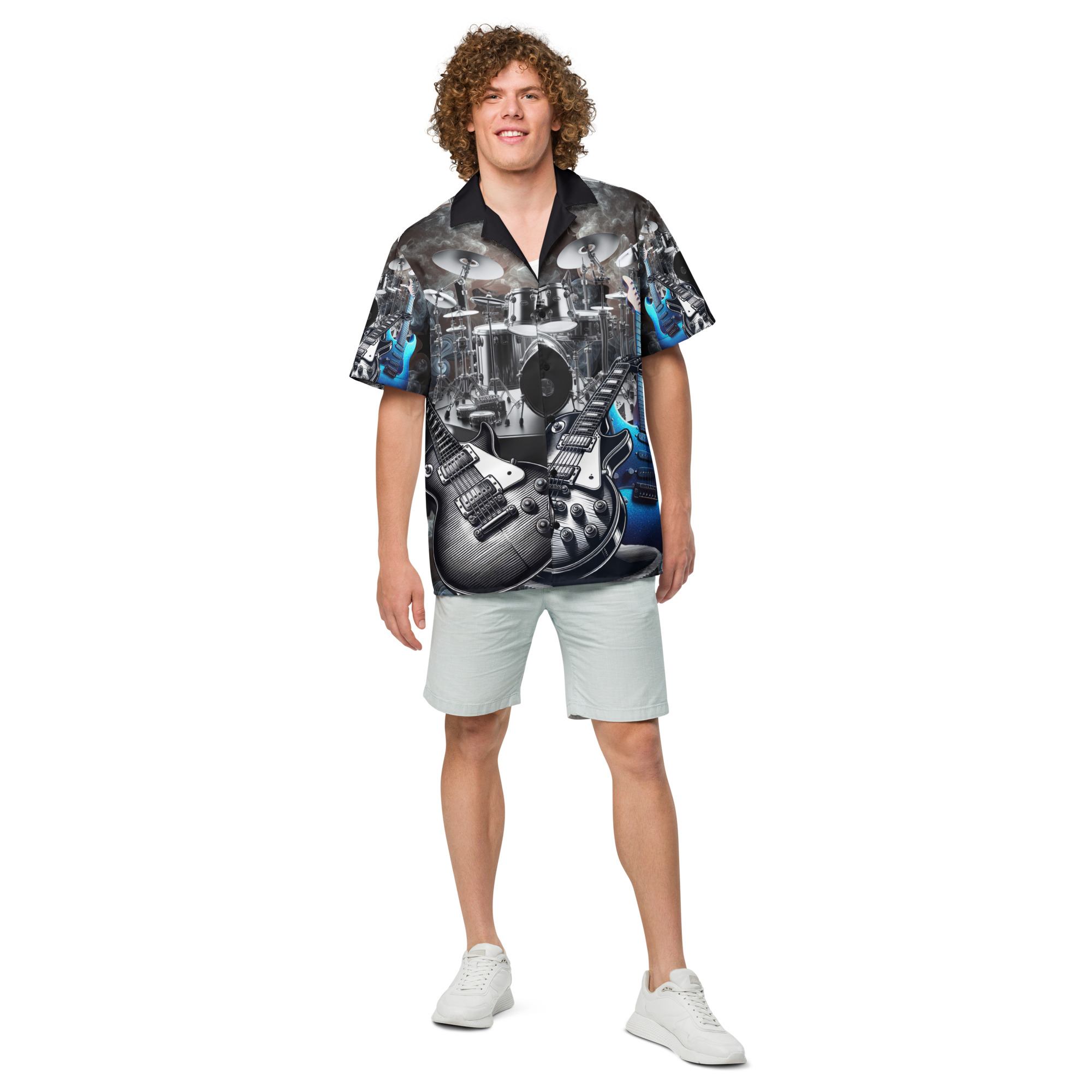 Rockin Out Unisex button shirt