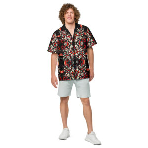 Simple Me In Black Unisex button shirt