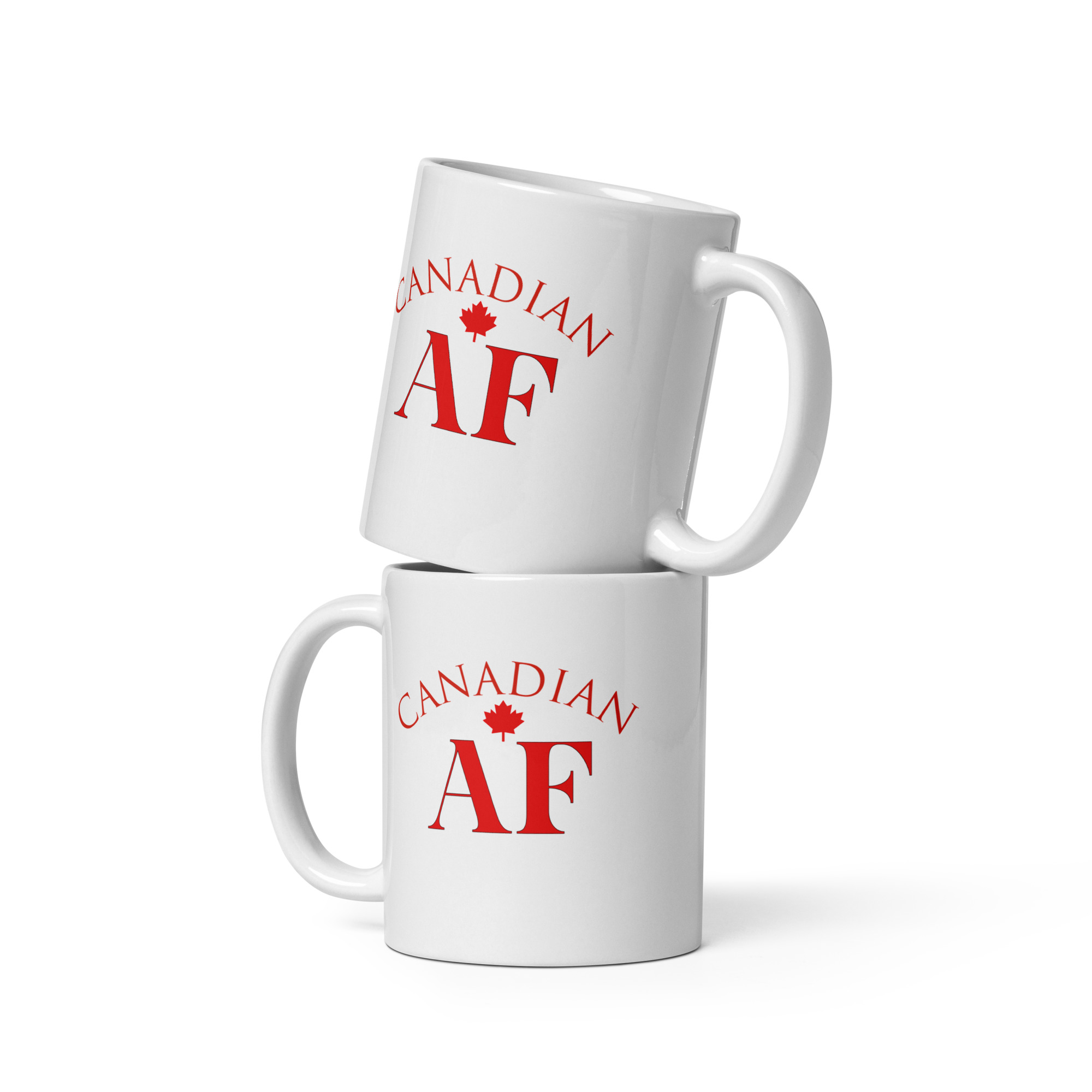 Canadian AF White glossy mug